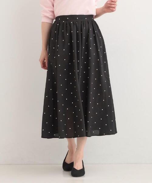 SHOO・LA・RUE（シューラルー）の「【着丈選べる】ふんわり揺れる アソート柄フレアスカート（スカート・レディース・アイボリー系6/ライトイエロー系/ブルー系6/ブラック系5・11/00）」の15枚目の写真
