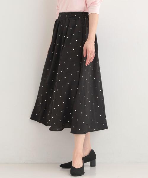 SHOO・LA・RUE（シューラルー）の「【着丈選べる】ふんわり揺れる アソート柄フレアスカート（スカート・レディース・アイボリー系6/ライトイエロー系/ブルー系6/ブラック系5・11/00）」の16枚目の写真