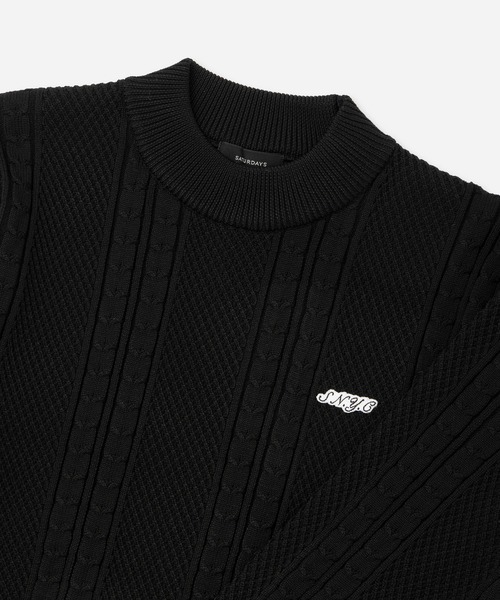 Saturdays Golf(サタデーズゴルフ)の「LS Knit Sweater | WOMEN(ニット/セーター・メンズ・ブラック/キナリ/グリーン・M/S/L)」の5枚目の写真