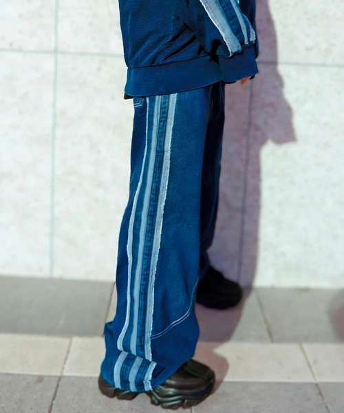 GALLIS ADDICTION（ガリスアディクション）の「GA 切替DENIM PANTS（デニムパンツ・メンズ・ブラック系/インディゴブルー・M/L）」の2枚目の写真