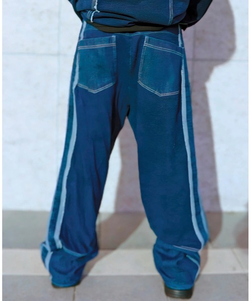 GALLIS ADDICTION（ガリスアディクション）の「GA 切替DENIM PANTS（デニムパンツ・メンズ・ブラック系/インディゴブルー・M/L）」の8枚目の写真
