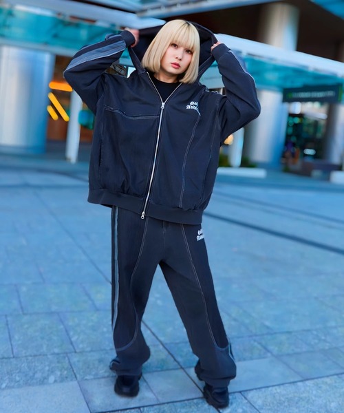 GALLIS ADDICTION（ガリスアディクション）の「GA 切替DENIM PANTS（デニムパンツ・メンズ・ブラック系/インディゴブルー・M/L）」の9枚目の写真