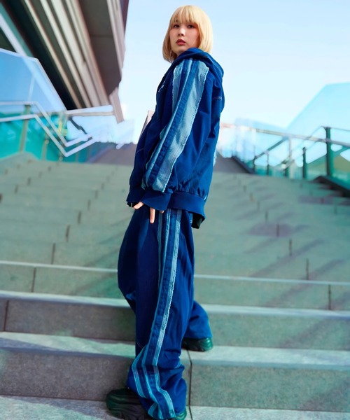 GALLIS ADDICTION（ガリスアディクション）の「GA 切替DENIM PANTS（デニムパンツ・メンズ・ブラック系/インディゴブルー・M/L）」の21枚目の写真