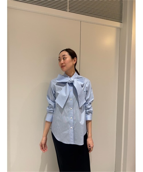 ESTNATION(エストネーション)の「ESTNATION / ストライプ ボウタイシャツ(シャツ/ブラウス・レディース・ブルーグラス/ホワイト系その他・38/36)」の12枚目の写真