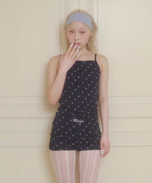 chernyy floral camisole / 小花柄キャミソール（キャミソール