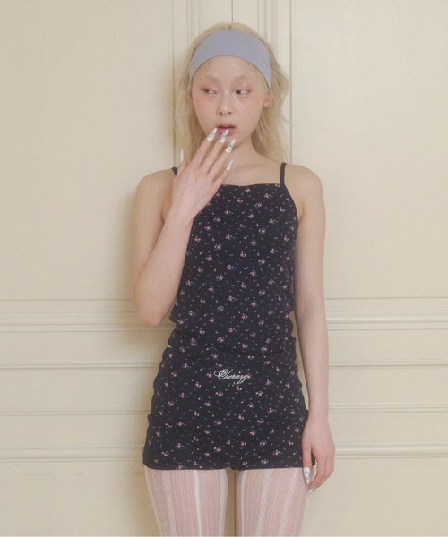 chernyy floral camisole / 小花柄キャミソール（キャミソール