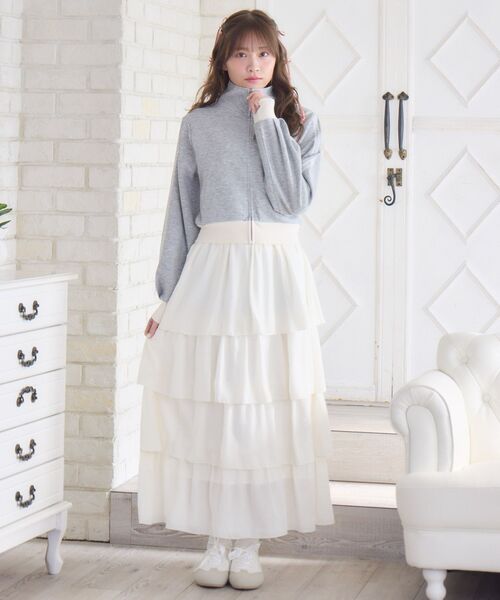 ems excite（エムズエキサイト）の「BレースアップティアードSK（スカート・レディース・ナチュラル/ブラック/ブルー・FREE）」の13枚目の写真