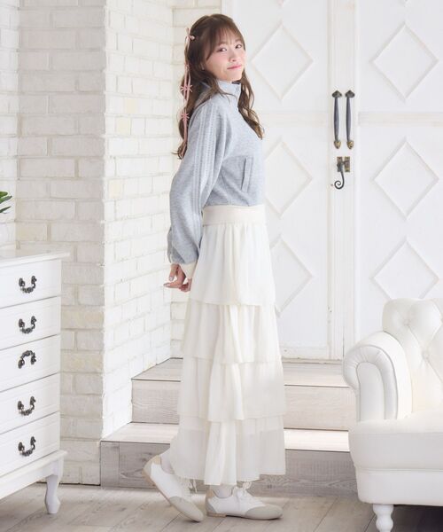 ems excite（エムズエキサイト）の「BレースアップティアードSK（スカート・レディース・ナチュラル/ブラック/ブルー・FREE）」の15枚目の写真