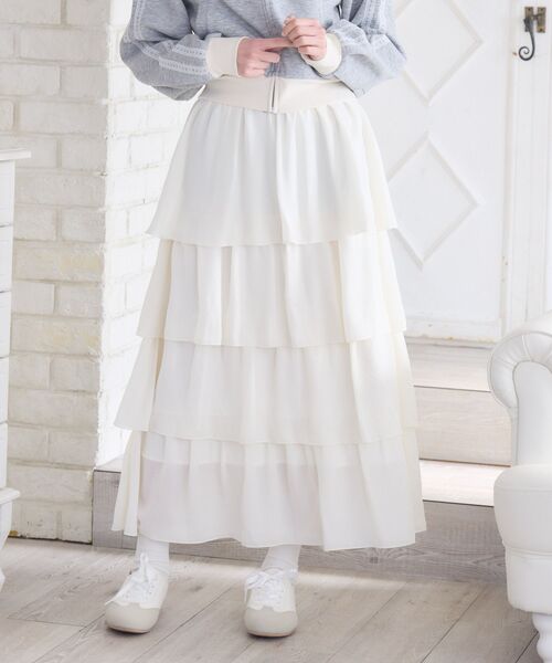 ems excite（エムズエキサイト）の「BレースアップティアードSK（スカート・レディース・ナチュラル/ブラック/ブルー・FREE）」の18枚目の写真