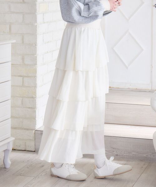 ems excite（エムズエキサイト）の「BレースアップティアードSK（スカート・レディース・ナチュラル/ブラック/ブルー・FREE）」の19枚目の写真