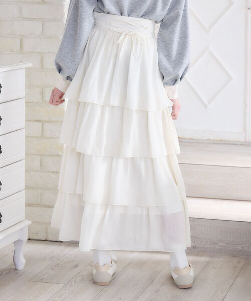 ems excite（エムズエキサイト）の「BレースアップティアードSK（スカート・レディース・ナチュラル/ブラック/ブルー・FREE）」の20枚目の写真