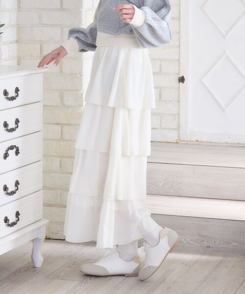 ems excite（エムズエキサイト）の「BレースアップティアードSK（スカート・レディース・ナチュラル/ブラック/ブルー・FREE）」の21枚目の写真