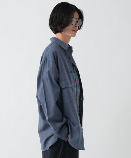 GEORGE'S(ジョージズ)の「リネン混シャツ(シャツ/ブラウス・メンズ・ライトグレー/ダークブルー・LARGE/MEDIUM)」の22枚目の写真