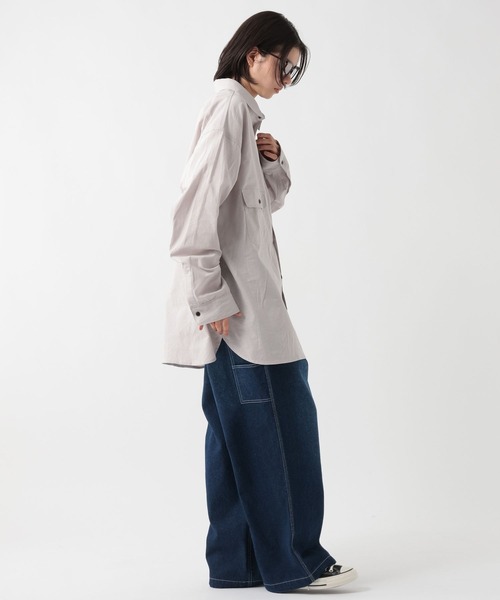 GEORGE'S(ジョージズ)の「リネン混シャツ(シャツ/ブラウス・メンズ・ライトグレー/ダークブルー・LARGE/MEDIUM)」の7枚目の写真