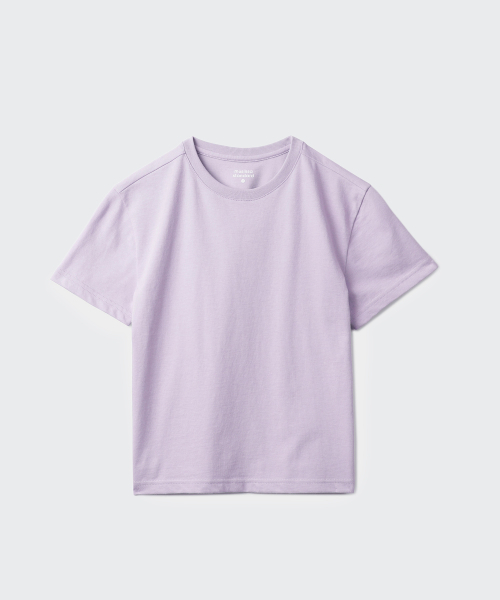 MUSINSA STANDARD KIDS（ムシンサスタンダードキッズ）の「リラックスドクルーネックTシャツ[ラベンダー]（Tシャツ/カットソー・レディース・その他・110/120/130/140/150/160/100）」の2枚目の写真