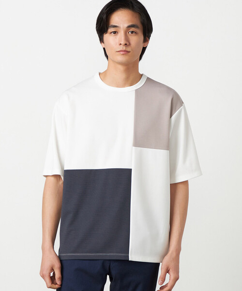 COMME CA ISM(コムサイズム)の「【吸水速乾】フェイクレイヤード ブロッキングTシャツ(Tシャツ/カットソー・メンズ・ブラック/グレー/ホワイト/ミント・MEDIUM/LARGE/X-LARGE)」の8枚目の写真