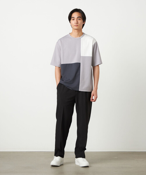 COMME CA ISM(コムサイズム)の「【吸水速乾】フェイクレイヤード ブロッキングTシャツ(Tシャツ/カットソー・メンズ・ブラック/グレー/ホワイト/ミント・MEDIUM/LARGE/X-LARGE)」の10枚目の写真