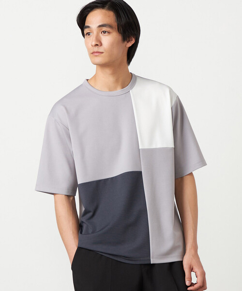 COMME CA ISM(コムサイズム)の「【吸水速乾】フェイクレイヤード ブロッキングTシャツ(Tシャツ/カットソー・メンズ・ブラック/グレー/ホワイト/ミント・MEDIUM/LARGE/X-LARGE)」の11枚目の写真