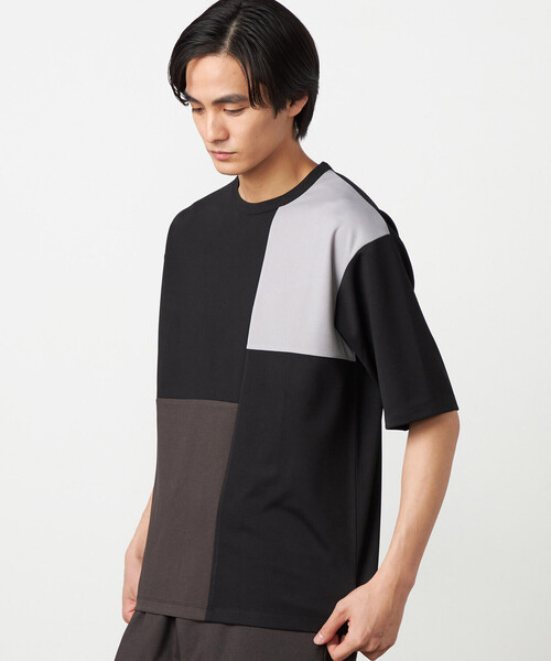 COMME CA ISM(コムサイズム)の「【吸水速乾】フェイクレイヤード ブロッキングTシャツ(Tシャツ/カットソー・メンズ・ブラック/グレー/ホワイト/ミント・MEDIUM/LARGE/X-LARGE)」の16枚目の写真
