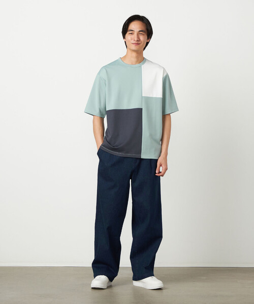 COMME CA ISM(コムサイズム)の「【吸水速乾】フェイクレイヤード ブロッキングTシャツ(Tシャツ/カットソー・メンズ・ブラック/グレー/ホワイト/ミント・MEDIUM/LARGE/X-LARGE)」の18枚目の写真