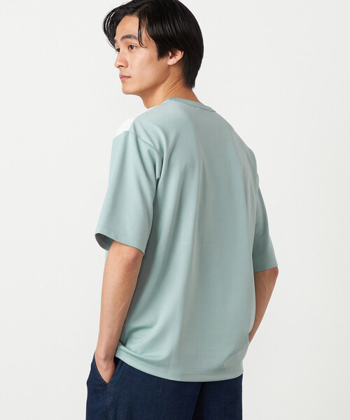 COMME CA ISM(コムサイズム)の「【吸水速乾】フェイクレイヤード ブロッキングTシャツ(Tシャツ/カットソー・メンズ・ブラック/グレー/ホワイト/ミント・MEDIUM/LARGE/X-LARGE)」の20枚目の写真