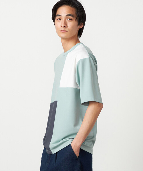 COMME CA ISM(コムサイズム)の「【吸水速乾】フェイクレイヤード ブロッキングTシャツ(Tシャツ/カットソー・メンズ・ブラック/グレー/ホワイト/ミント・MEDIUM/LARGE/X-LARGE)」の21枚目の写真