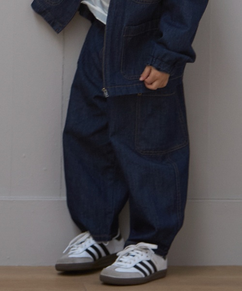 petit main(プティマイン)の「【Lee】バルーンパンツ(デニムパンツ・キッズ・ネイビー/ストライプ・110cm/80cm/130cm/100cm/90cm/120cm)」の14枚目の写真