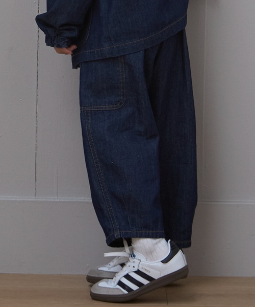 petit main(プティマイン)の「【Lee】バルーンパンツ(デニムパンツ・キッズ・ネイビー/ストライプ・110cm/80cm/130cm/100cm/90cm/120cm)」の15枚目の写真