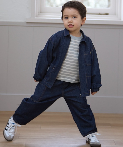 petit main(プティマイン)の「【Lee】バルーンパンツ(デニムパンツ・キッズ・ネイビー/ストライプ・110cm/80cm/130cm/100cm/90cm/120cm)」の16枚目の写真