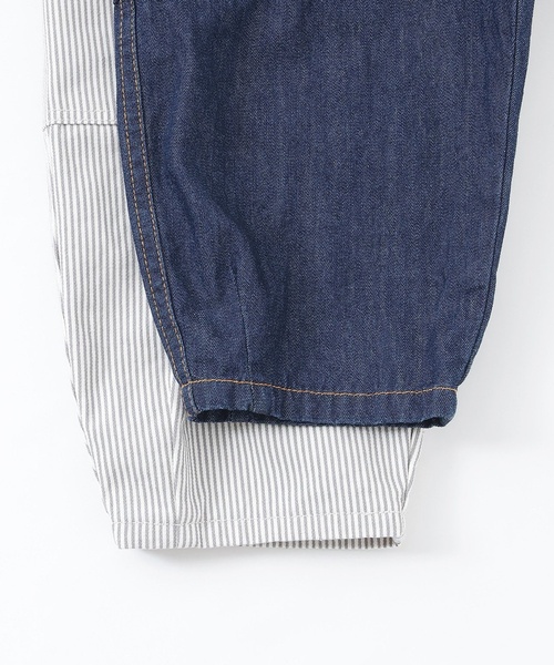 petit main(プティマイン)の「【Lee】バルーンパンツ(デニムパンツ・キッズ・ネイビー/ストライプ・110cm/80cm/130cm/100cm/90cm/120cm)」の4枚目の写真
