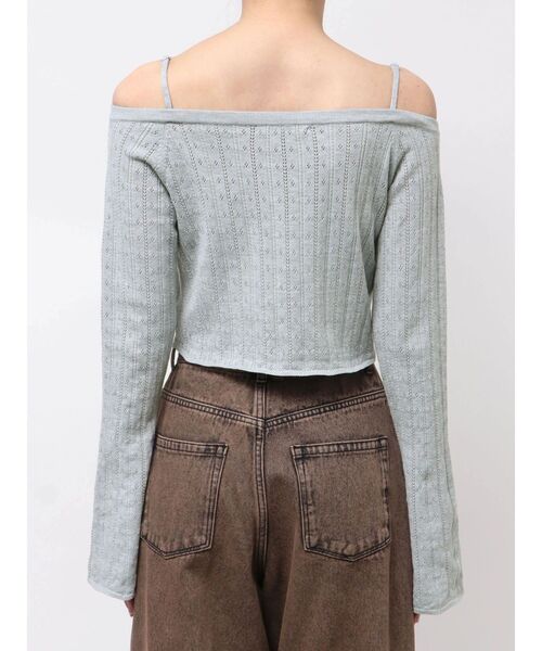 EMODA（エモダ）の「ホールリボン2WAYニット（ニット/セーター・レディース・レッド/ホワイト/グレー・FREE）」の19枚目の写真