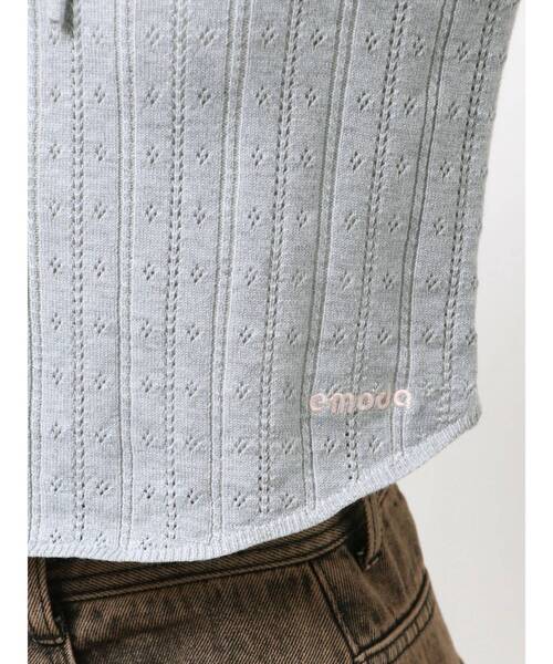 EMODA（エモダ）の「ホールリボン2WAYニット（ニット/セーター・レディース・レッド/ホワイト/グレー・FREE）」の22枚目の写真