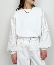 PICCIN | ポケット付きパフスリーブプルオーバー(Tシャツ/カットソー)