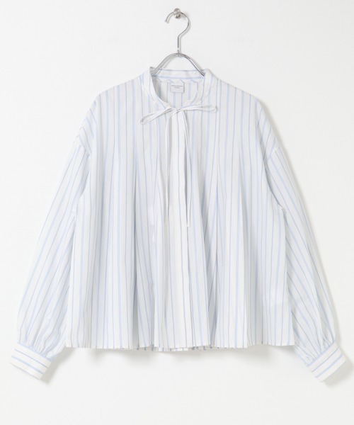 URBAN RESEARCH DOORS（アーバンリサーチドアーズ）の「ストライプリボンフレアブラウス（シャツ/ブラウス・レディース・オフホワイト/ブルー系その他・FREE）」の12枚目の写真
