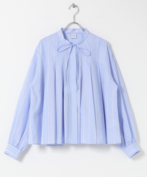 URBAN RESEARCH DOORS（アーバンリサーチドアーズ）の「ストライプリボンフレアブラウス（シャツ/ブラウス・レディース・オフホワイト/ブルー系その他・FREE）」の13枚目の写真