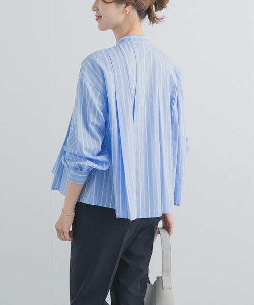 URBAN RESEARCH DOORS（アーバンリサーチドアーズ）の「ストライプリボンフレアブラウス（シャツ/ブラウス・レディース・オフホワイト/ブルー系その他・FREE）」の17枚目の写真