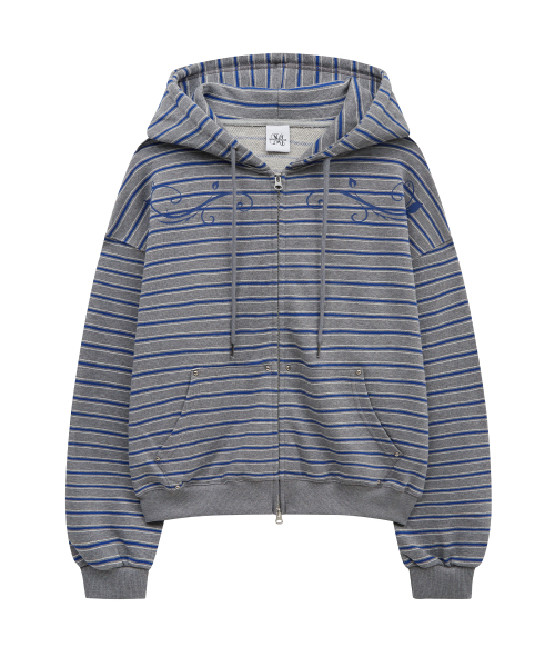 Midnight Move(ミッドナイトムーブ)の「set st hood zip up (grey)(パーカー・レディース・その他・FREE)」の1枚目の写真