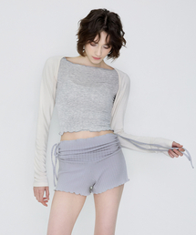 DEVIWEAR（デヴィウェア）の「女性 ヨガウェア DEVI-B0088-ゼンブルー ピラティス ビビアナ シャーリングショーツ（その他パンツ）」