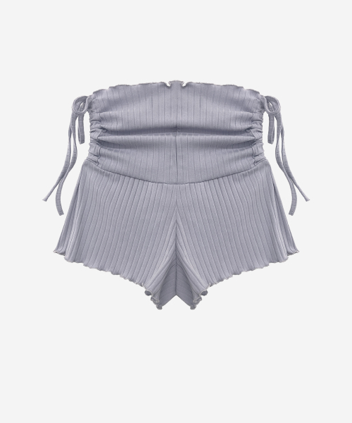 DEVIWEAR(デヴィウェア)の「女性 ヨガウェア DEVI-B0088-ゼンブルー ピラティス ビビアナ シャーリングショーツ(その他パンツ・レディース・ライトブルー・S/M)」の7枚目の写真
