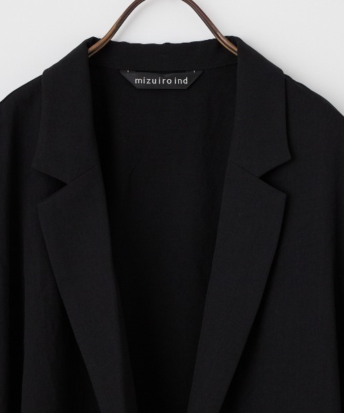 mizuiroind（ミズイロインド）の「[mizuiro ind/ミズイロインド] テーラード シャツジャケット（テーラードジャケット・レディース・ブラック・F）」の3枚目の写真