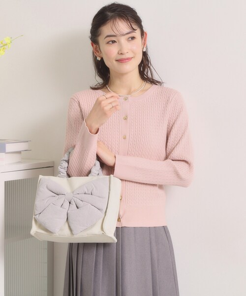 ITS'DEMO（イッツデモ）の「リボンモチーフミニショルダー（ショルダーバッグ・レディース・アイボリー/グレー/ベージュ・00）」の6枚目の写真