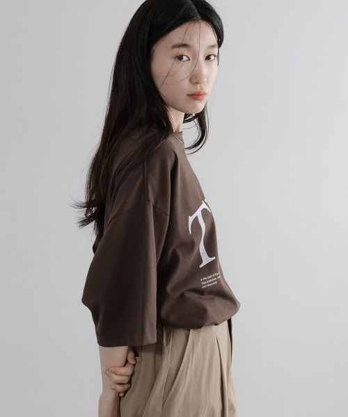 LOWRYS FARM(ローリーズファーム)の「【LFM(U)】アソートLOGOTEE 668715(Tシャツ/カットソー・メンズ・ブラック/チャコールグレー/ブラウン/ホワイト・LARGE/MEDIUM)」の12枚目の写真