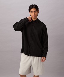 Calvin Klein | シャツ - ロングスリーブソリッドクラシックシャツ(シャツ/ブラウス)