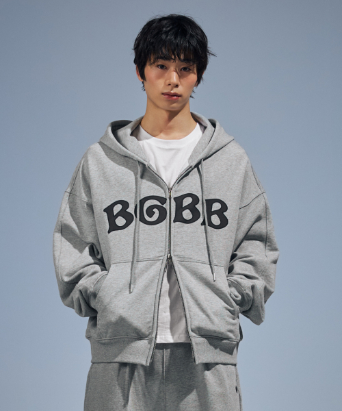 BGBB Zip-Up Hoodie (Gray)（パーカー）｜VETEZE（ベテゼ）の