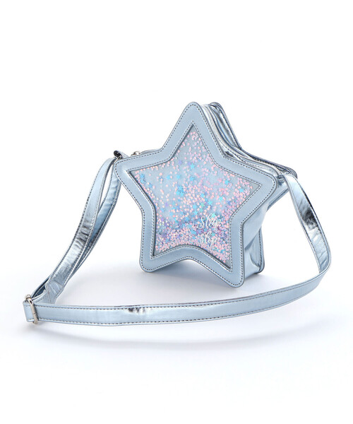 SLAP SLIP（スラップスリップ）の「キラキラ星型ポシェット（ショルダーバッグ・キッズ・ブルー/ピンク・FREE）」の2枚目の写真