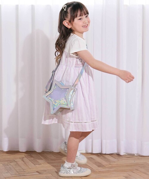 SLAP SLIP（スラップスリップ）の「キラキラ星型ポシェット（ショルダーバッグ・キッズ・ブルー/ピンク・FREE）」の9枚目の写真