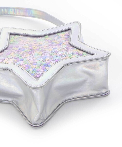 SLAP SLIP（スラップスリップ）の「キラキラ星型ポシェット（ショルダーバッグ・キッズ・ブルー/ピンク・FREE）」の3枚目の写真