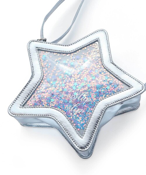 SLAP SLIP（スラップスリップ）の「キラキラ星型ポシェット（ショルダーバッグ・キッズ・ブルー/ピンク・FREE）」の6枚目の写真