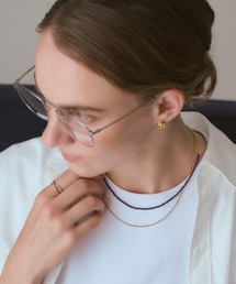 agete（アガット）の「シルバーラピスラズリ/カルセドニーネックレス（ネックレス）」