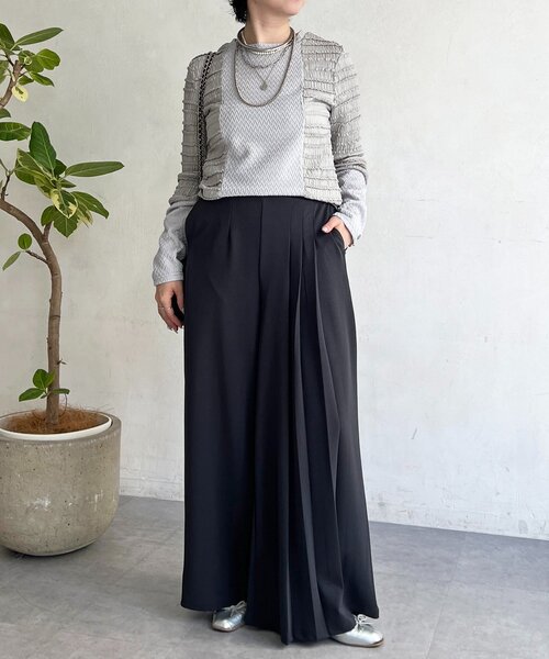 un dix cors（アンディコール）の「シュリンクカットソー（Tシャツ/カットソー・レディース・ブラック/オフホワイト/グレー・FREE）」の22枚目の写真